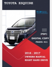 TOYOTA ESQUIRE 2016-2017 OWNERS MANUAL IN ENGLISH